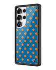 Wildflower Galaxy S25 case Ultra Polka Dot Blue and Orange Cute
