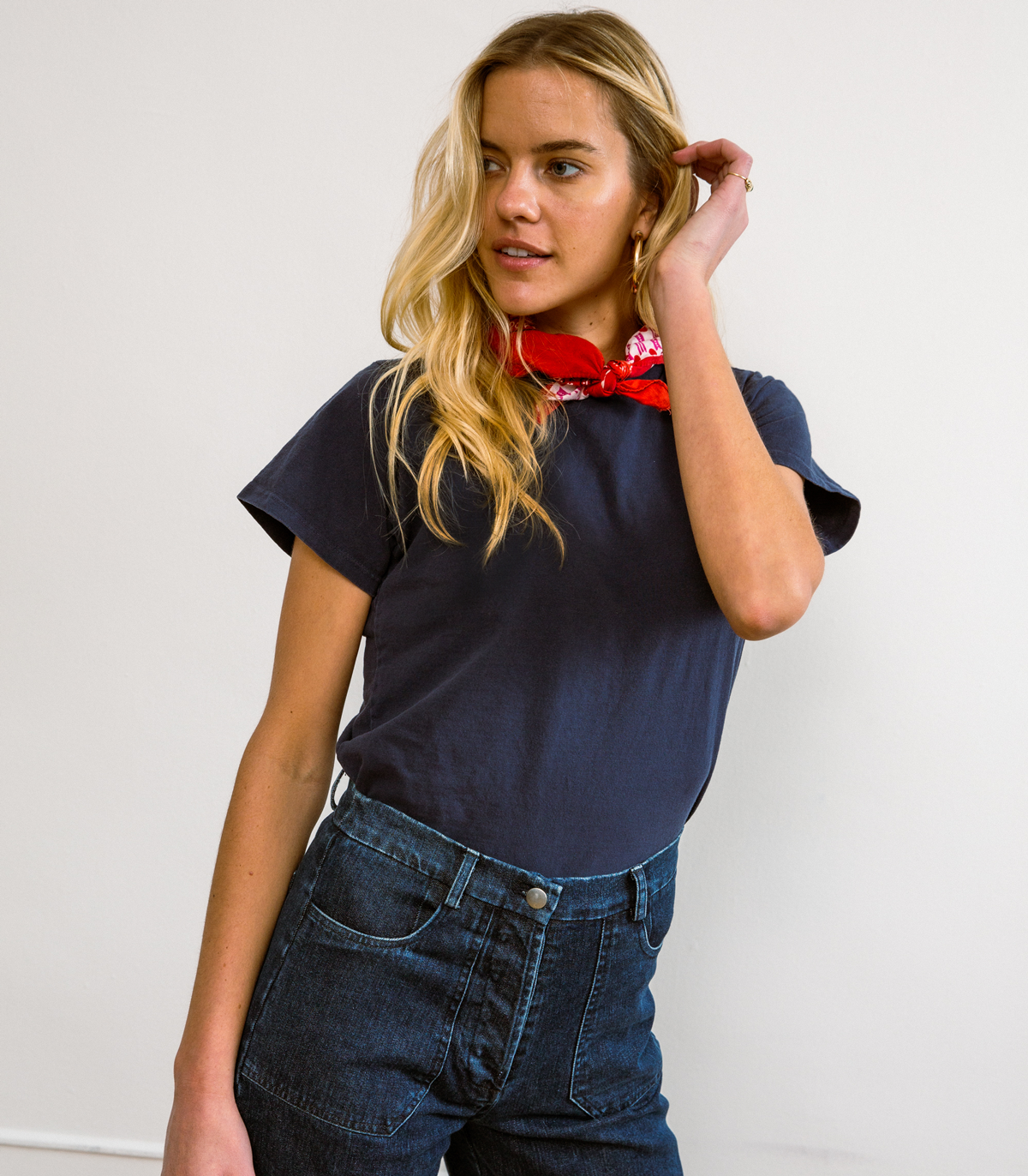 Loup - Hutton Boxy Fitted Tee - Navy -