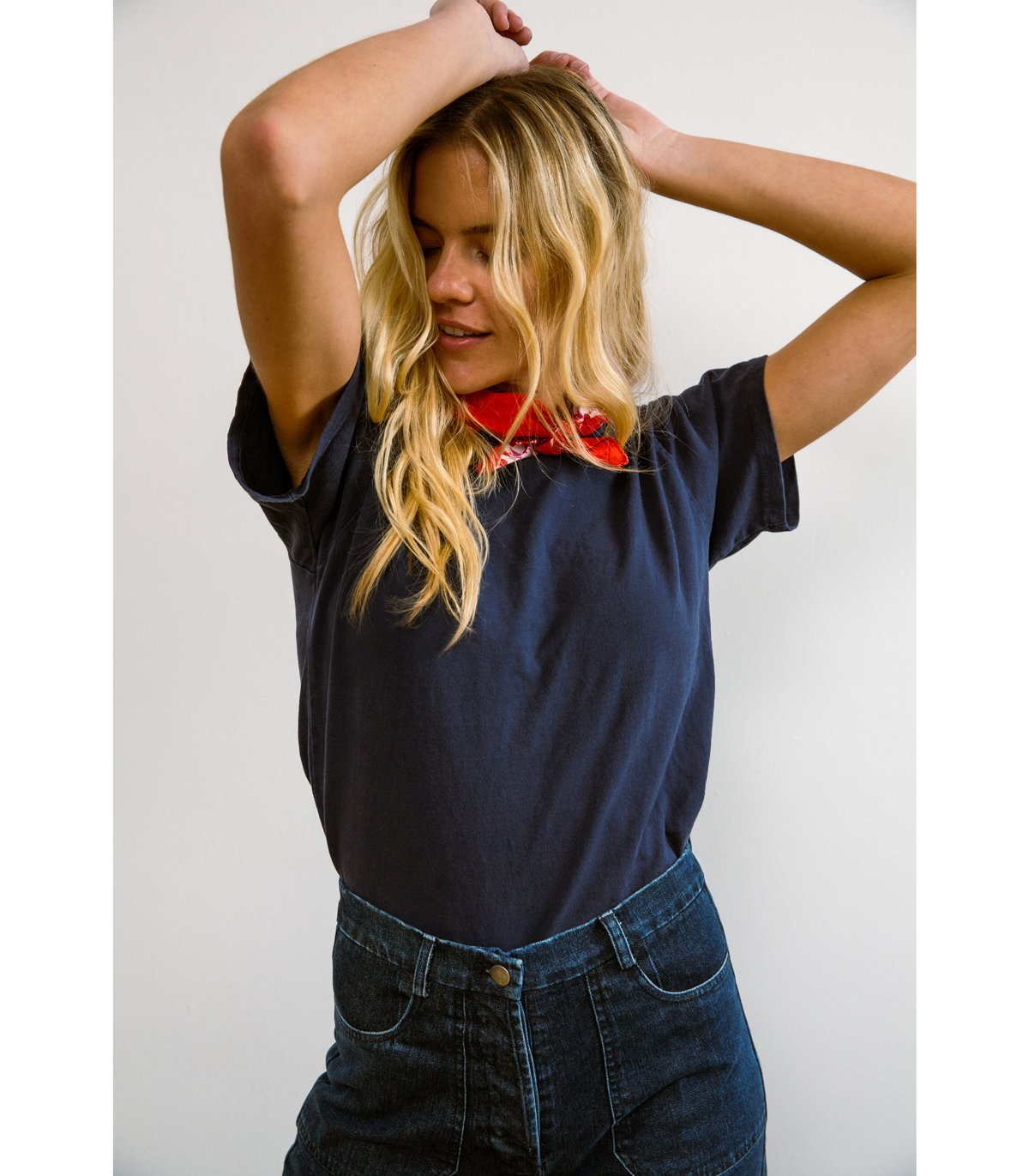 Loup - Hutton Boxy Fitted Tee - Navy -