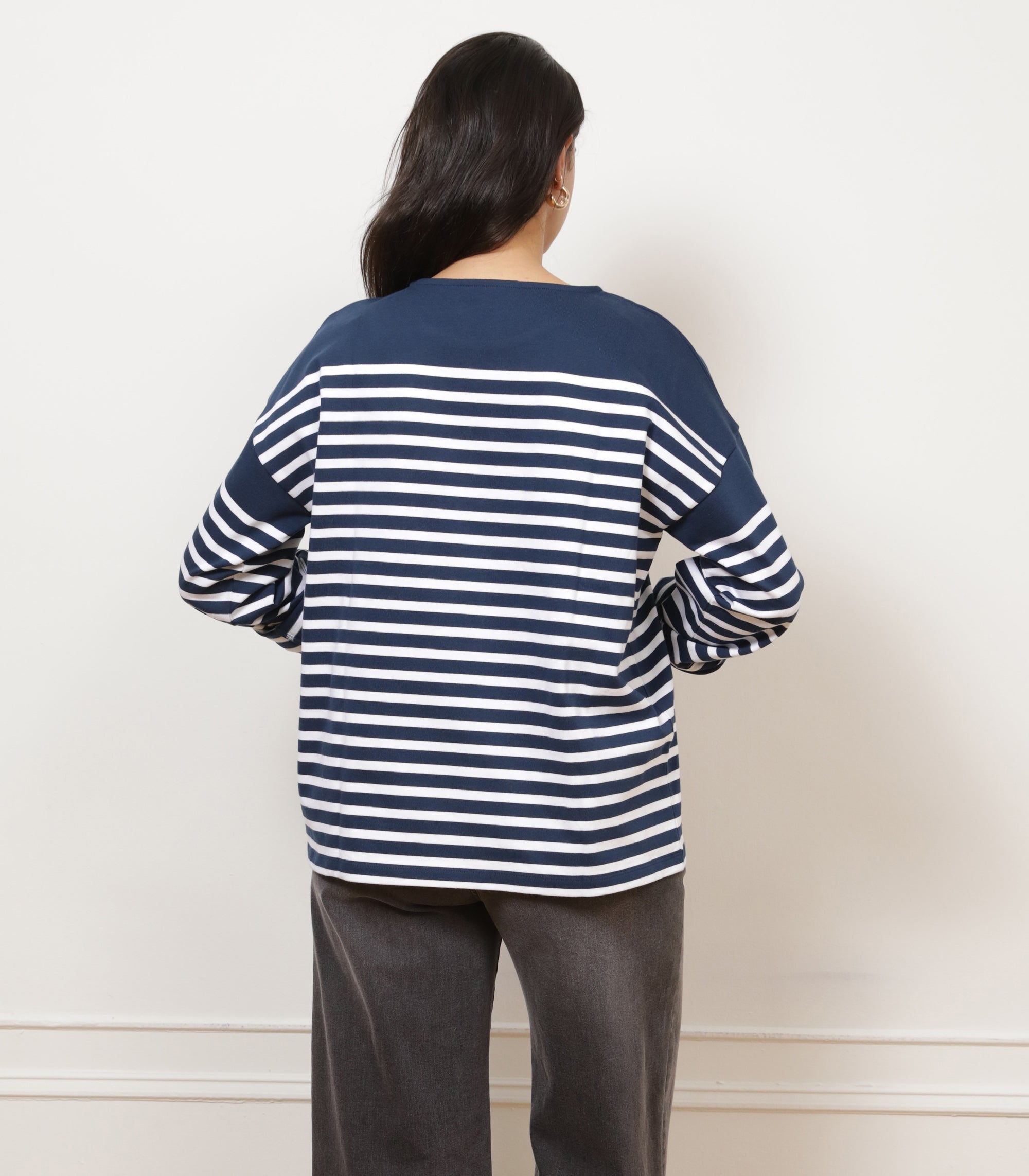 Loup - Marianne Stripe Breton Tee - Midnight -