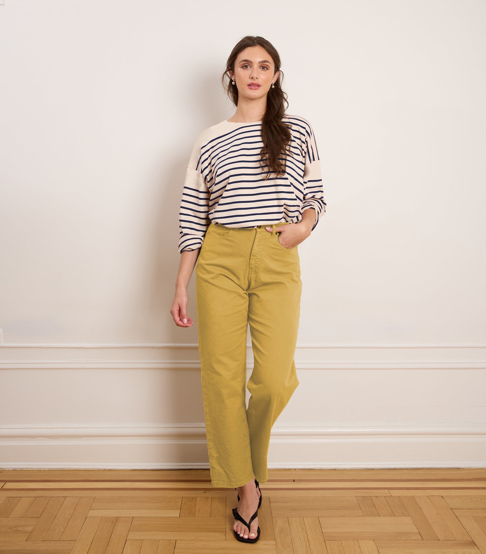 Loup - Amelia Barrel Leg Pants - Burnt Khaki -