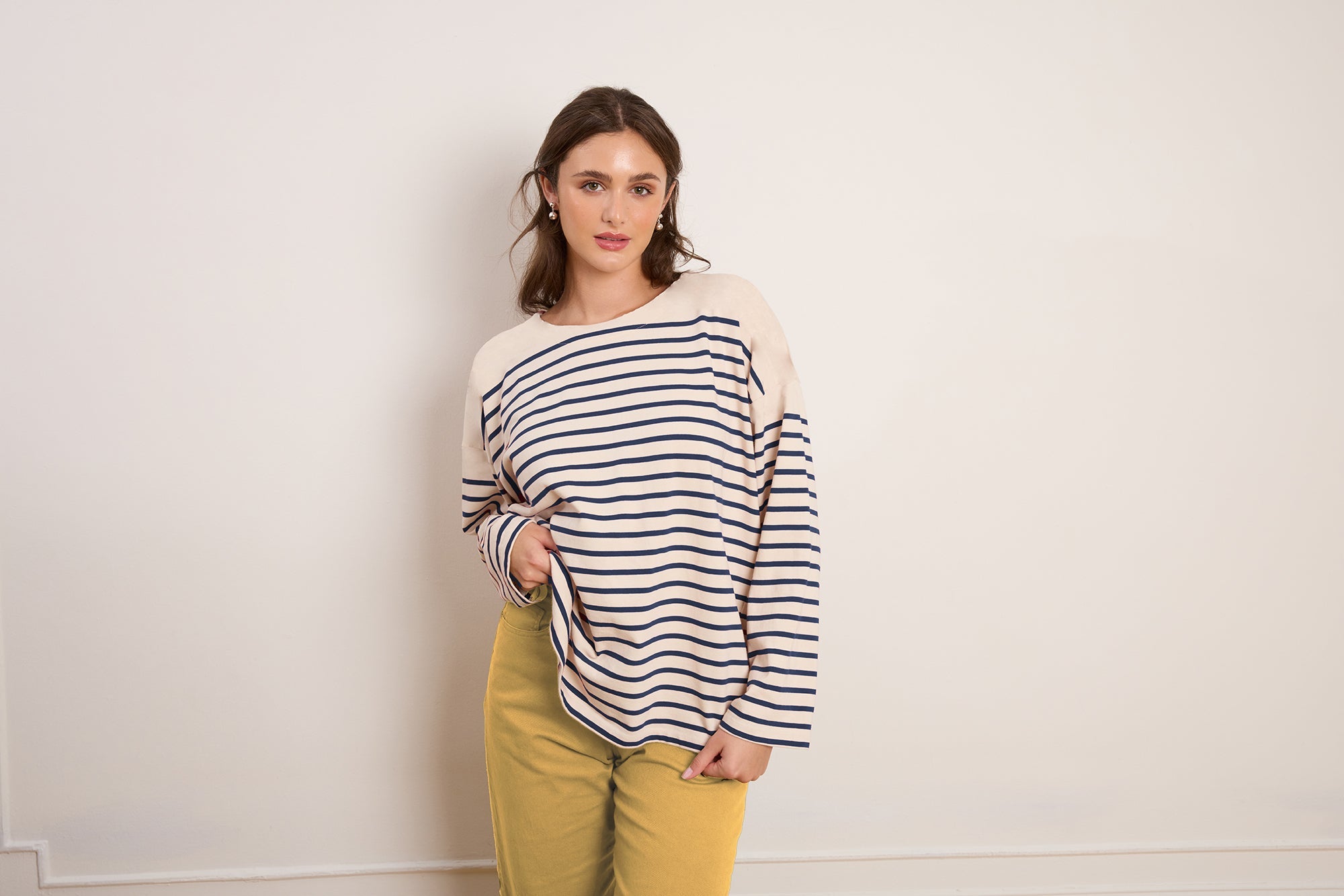 Loup - Amelia Barrel Leg Pants - Burnt Khaki -