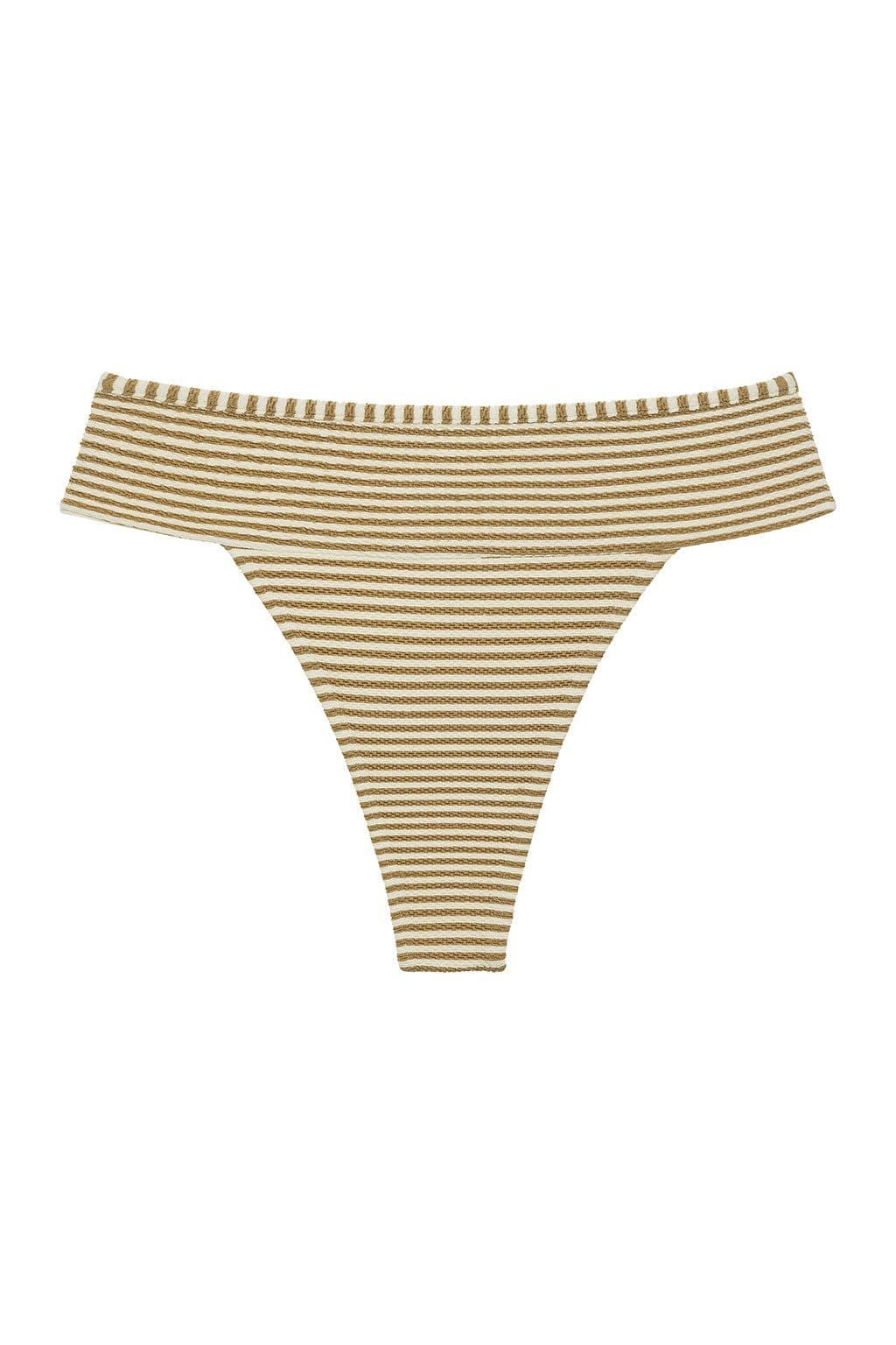 Montce - Neutral Stripe Tamarindo Binded Bikini Bottom -