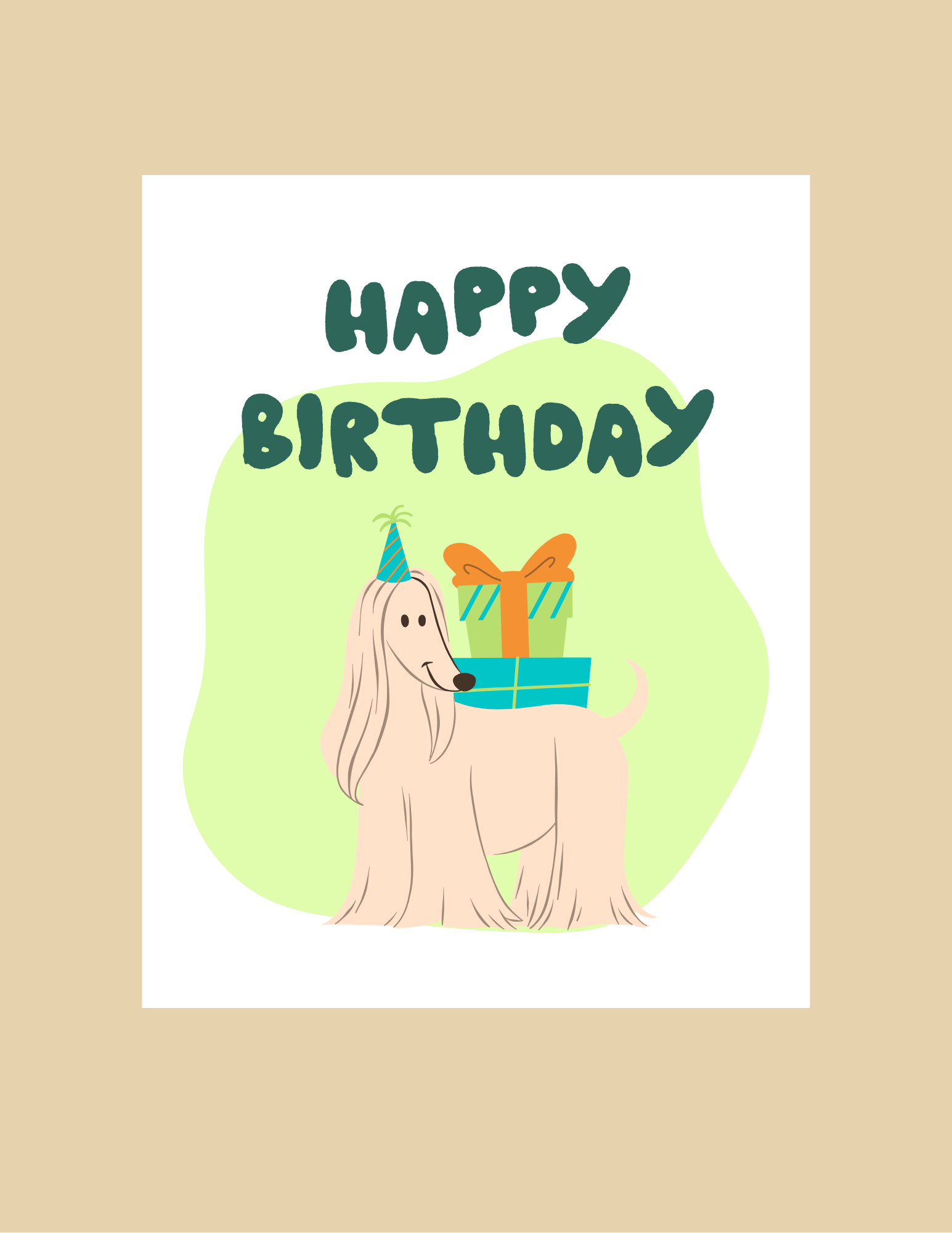 Nice Paper - Greeting Card - Happy Birthday -