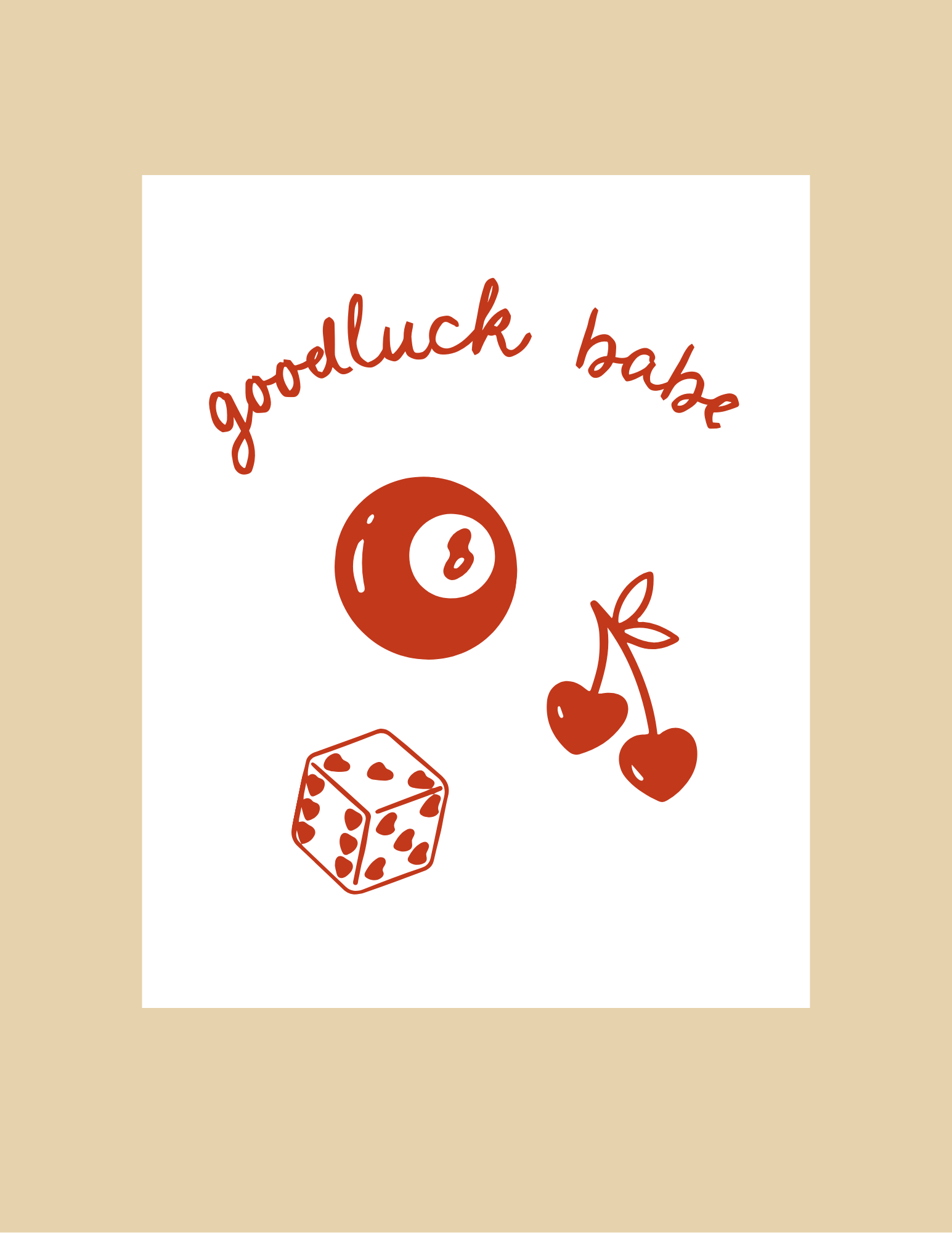 Nice Paper - Greeting Card - Goodluck -
