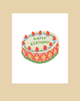Nice Paper - Greeting Card - Strawberry Bday Cake -