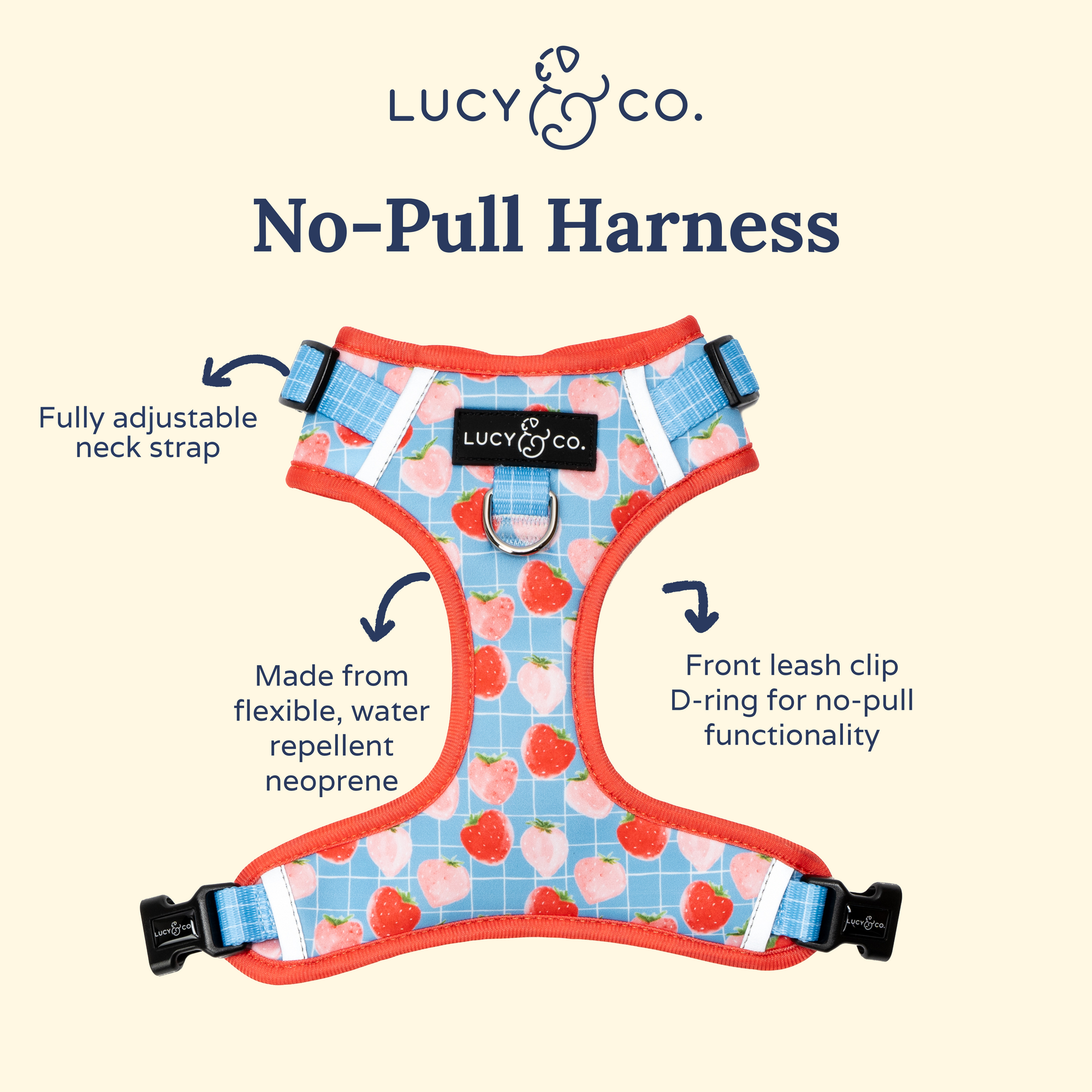 Lucy & Co. - Fresh Berries No-Pull Harness -