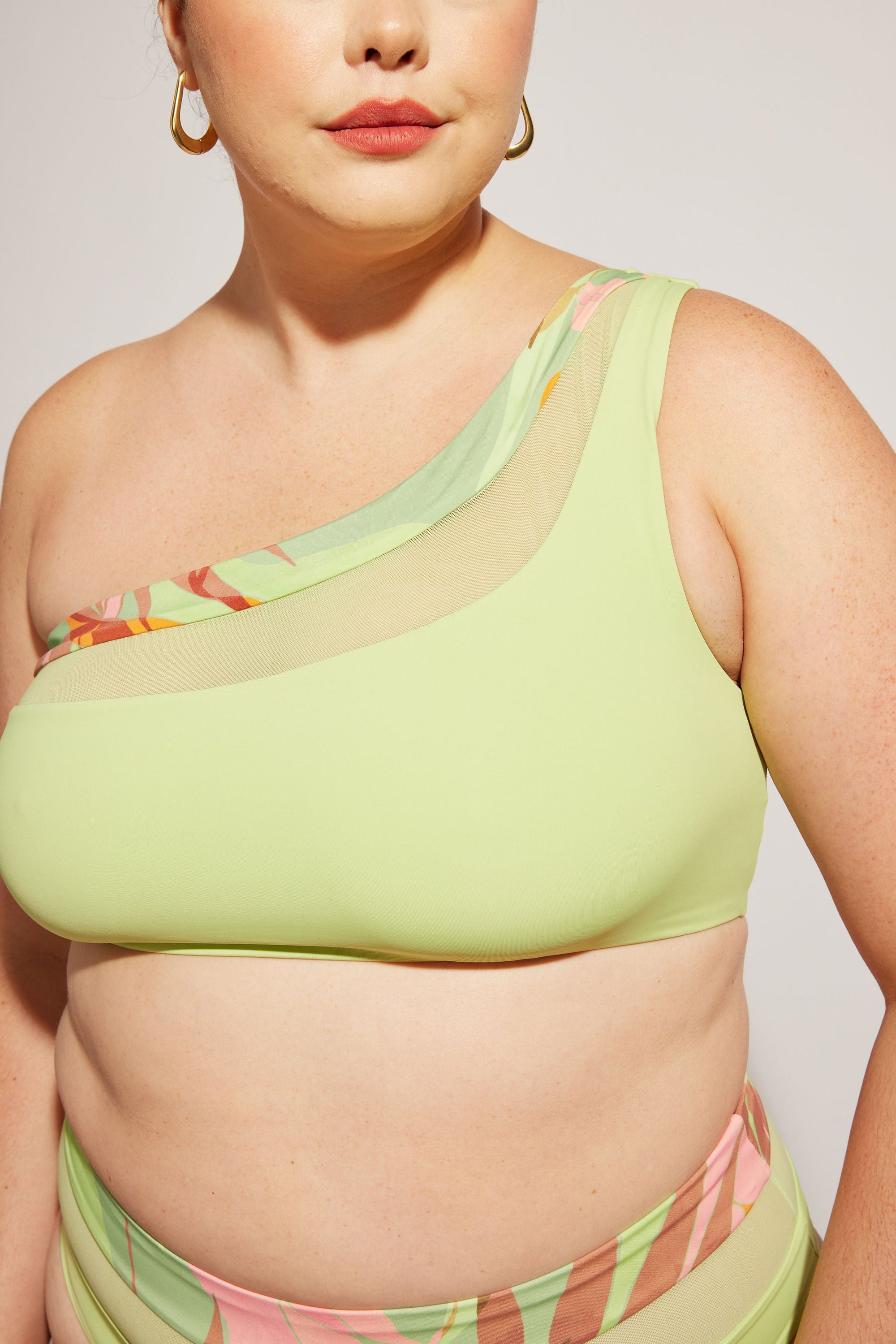 Nomads Swimwear - Bay Top II - Avocado/Birds of Paradise -