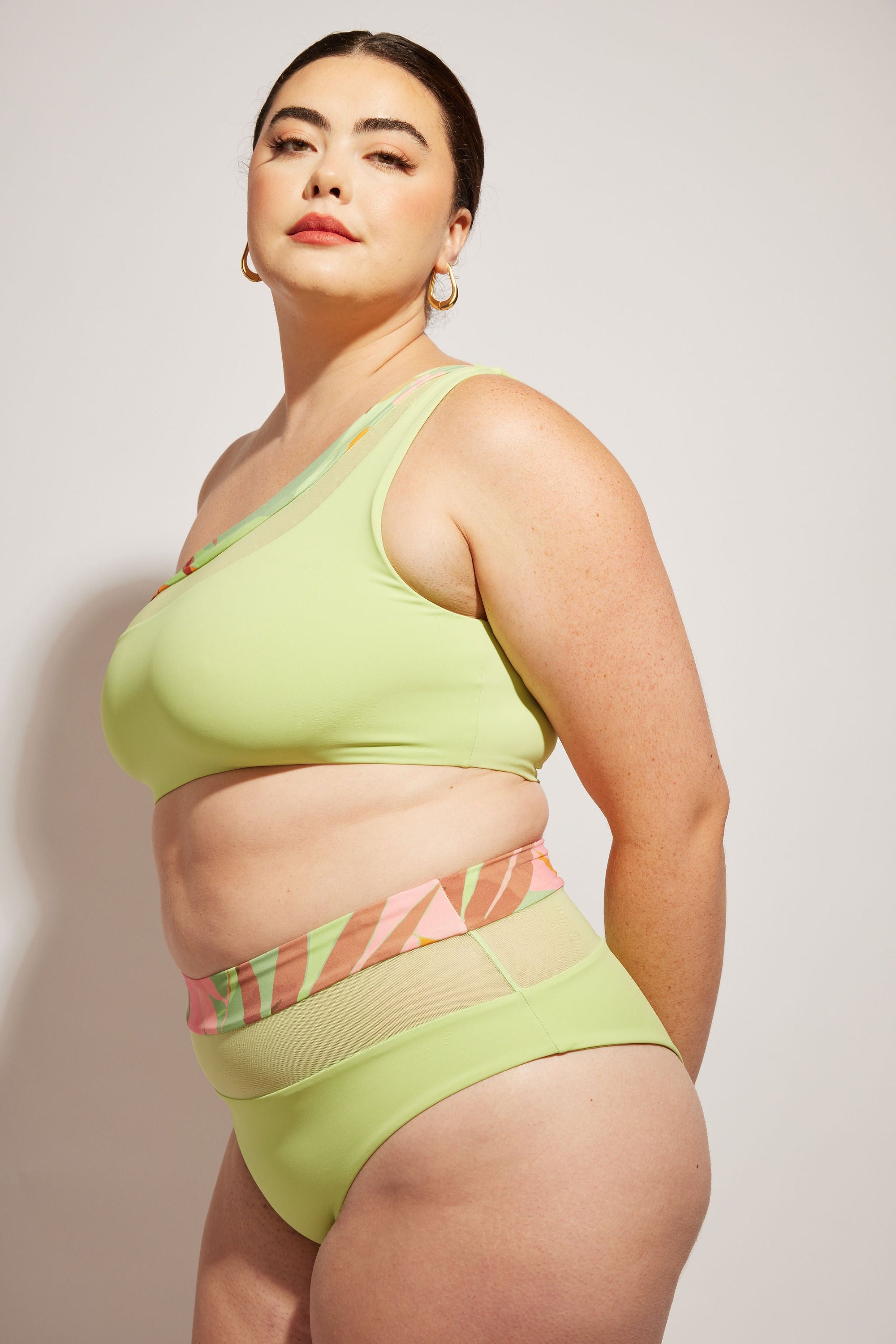 Nomads Swimwear - Bay Top II - Avocado/Birds of Paradise -