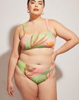 Nomads Swimwear - Current Top II - Avocado/Birds of Paradise -