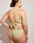 Nomads Swimwear - Current Top II - Avocado/Birds of Paradise -