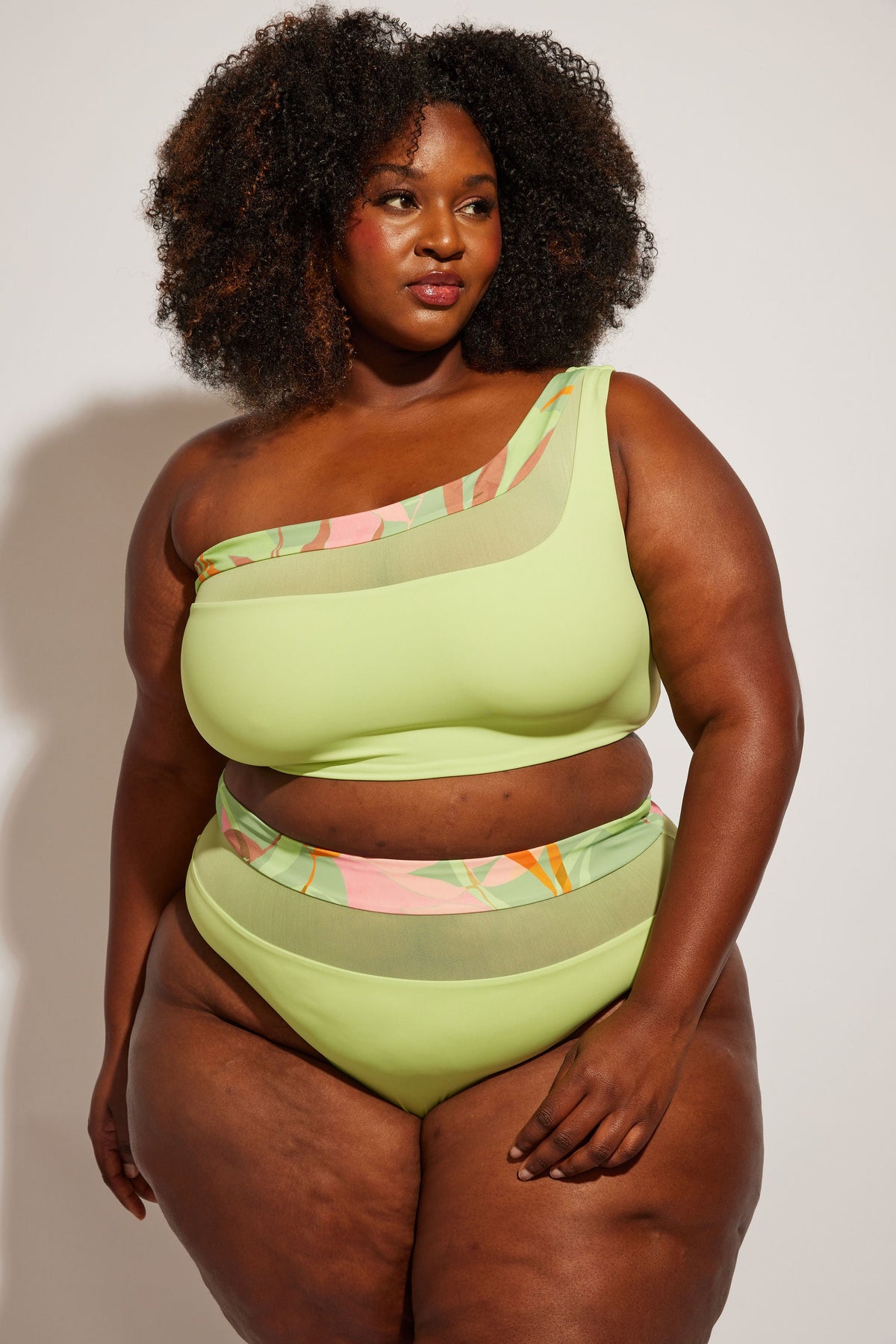 Nomads Swimwear - Bay Top II - Avocado/Birds of Paradise -