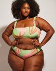 Nomads Swimwear - Current Top II - Avocado/Birds of Paradise -