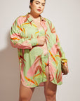 Nomads Swimwear - Sol Button-Up Shirt Dress - Birds of Paradise -
