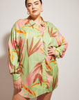 Nomads Swimwear - Sol Button-Up Shirt Dress - Birds of Paradise -