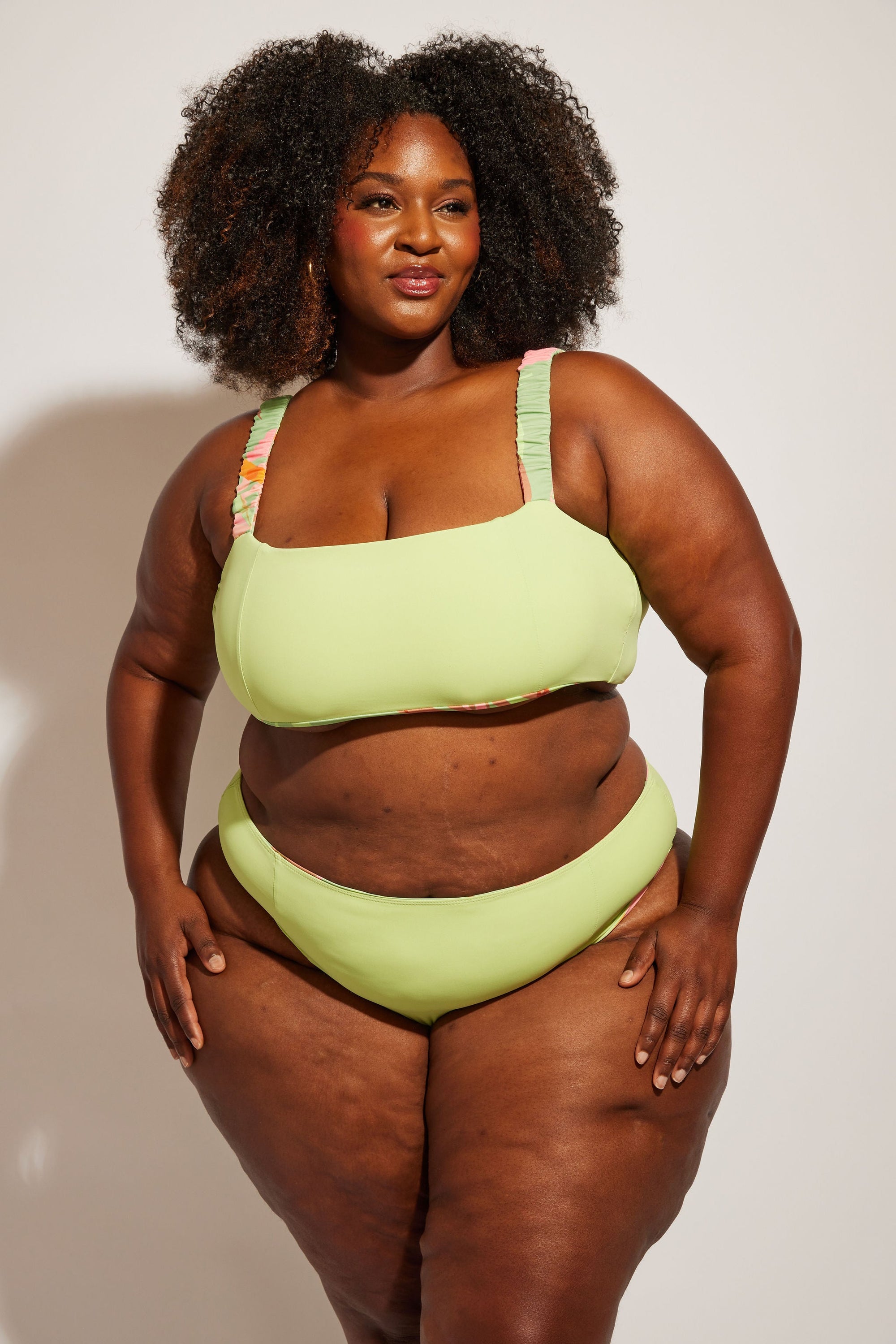 Nomads Swimwear - Current Top II - Avocado/Birds of Paradise -