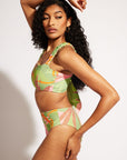 Nomads Swimwear - Current Top II - Avocado/Birds of Paradise -