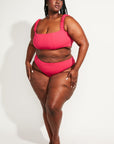 Nomads Swimwear - Current Swim Bottom II - Raspberry -