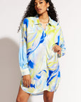 Nomads Swimwear - Sol Button-Up Shirt Dress - Geode -