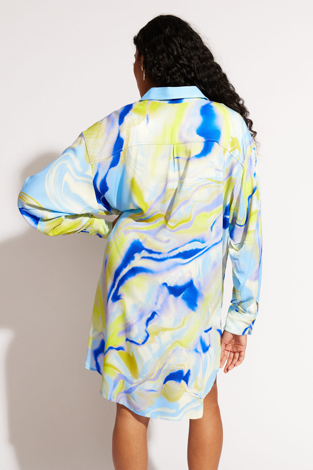 Nomads Swimwear - Sol Button-Up Shirt Dress - Geode -