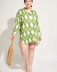 Nomads Swimwear - Sol Button-Up Shirt Dress - Pothos -