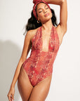 Nomads Swimwear - Isle One Piece - Iguana/Merlot -