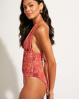 Nomads Swimwear - Isle One Piece - Iguana/Merlot -