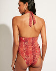 Nomads Swimwear - Isle One Piece - Iguana/Merlot -