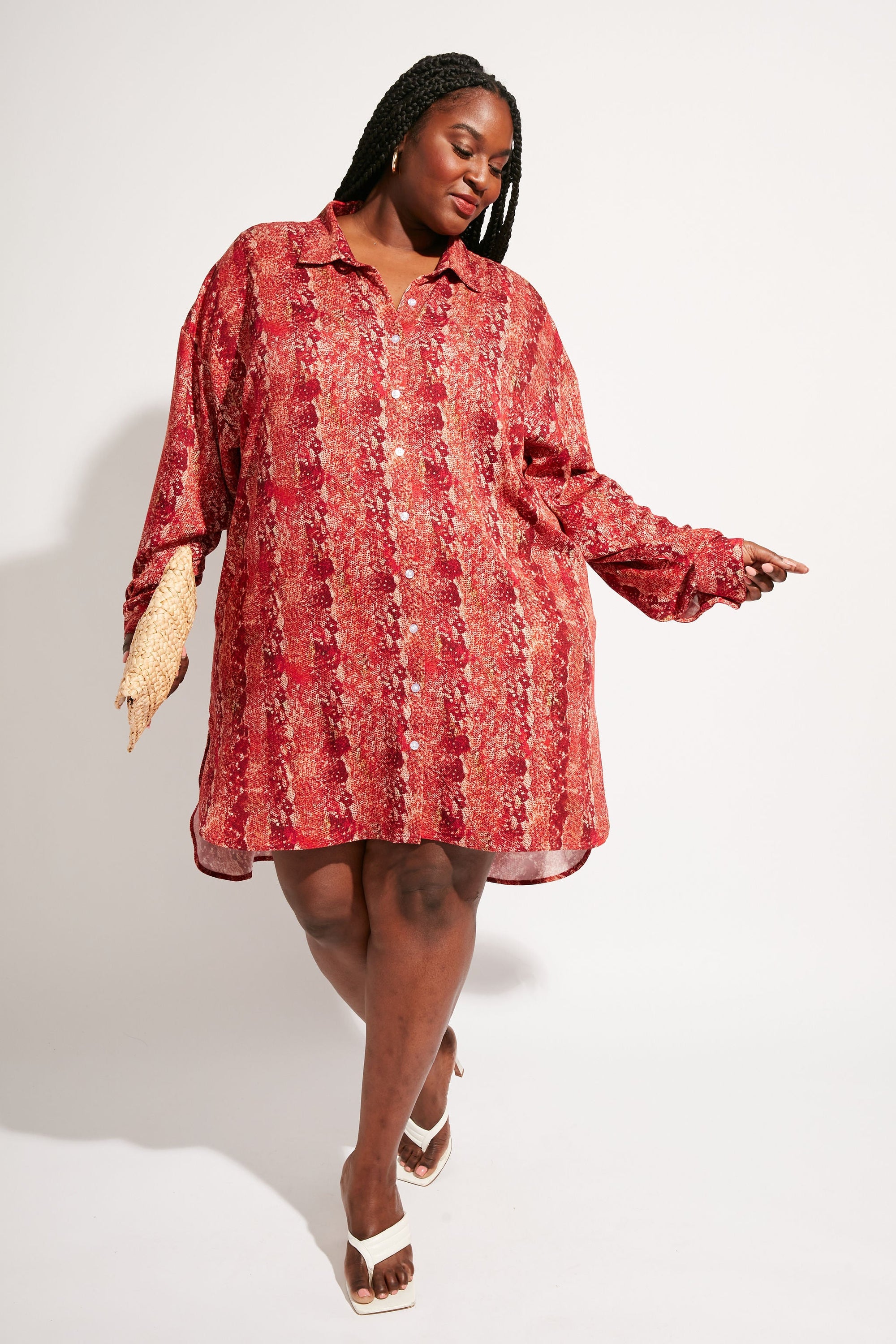 Nomads Swimwear - Sol Button-Up Shirt Dress - Iguana -