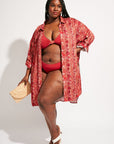Nomads Swimwear - Sol Button-Up Shirt Dress - Iguana -