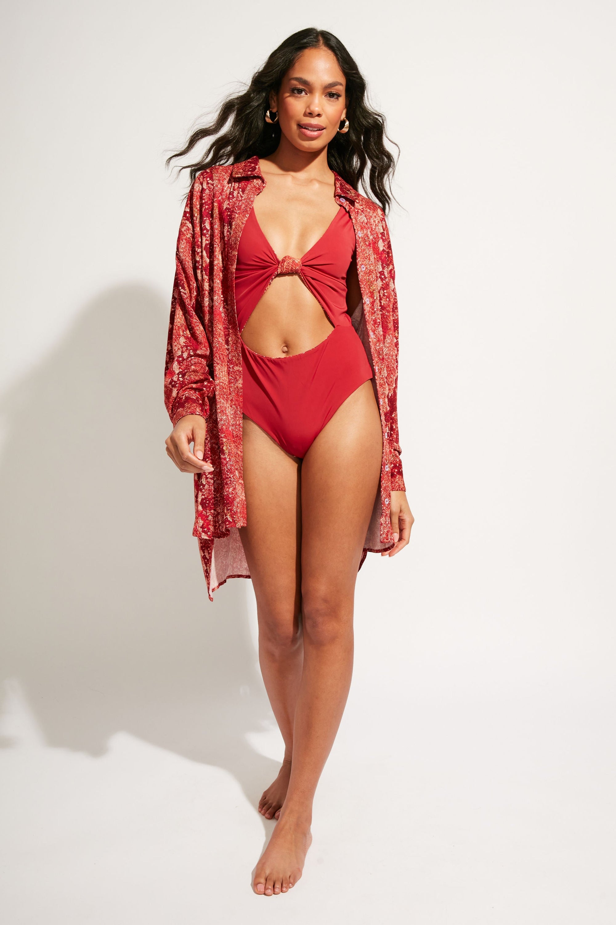 Nomads Swimwear - Shoreline One Piece II - Iguana/Merlot -