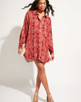 Nomads Swimwear - Sol Button-Up Shirt Dress - Iguana -