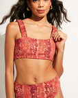 Nomads Swimwear - Current Top II - Iguana/Merlot -