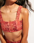 Nomads Swimwear - Current Top II - Iguana/Merlot -
