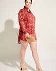 Nomads Swimwear - Sol Button-Up Shirt Dress - Iguana -