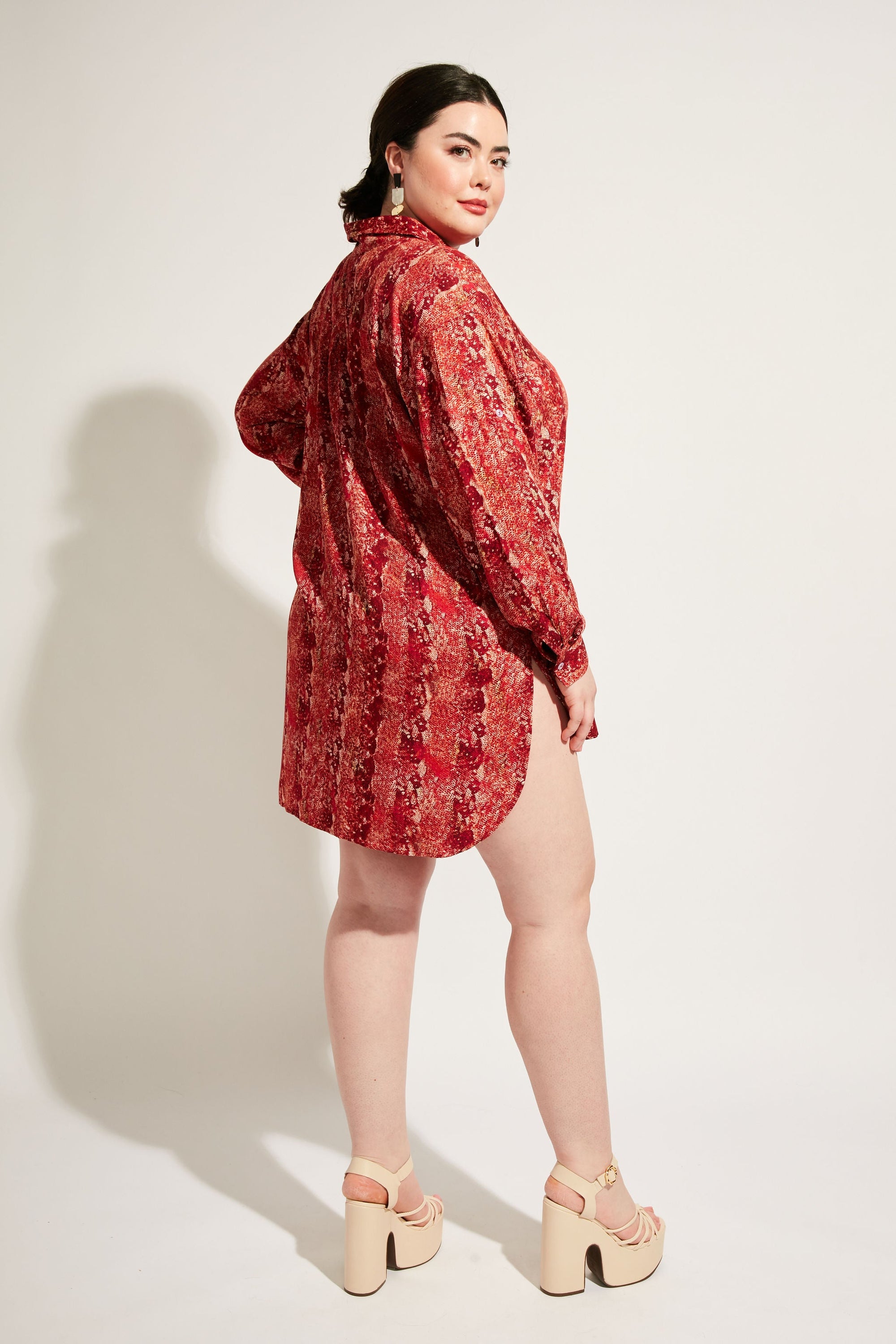 Nomads Swimwear - Sol Button-Up Shirt Dress - Iguana -