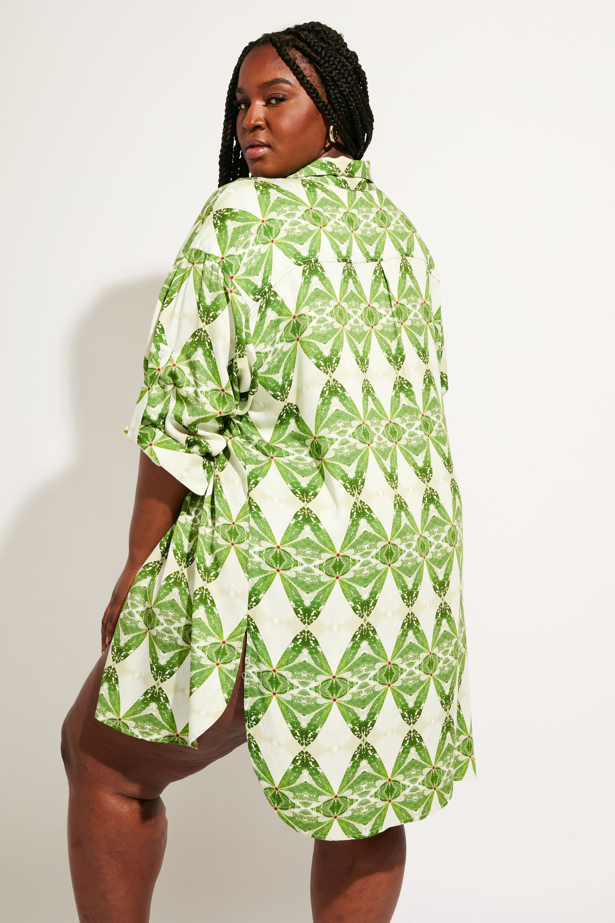 Nomads Swimwear - Sol Button-Up Shirt Dress - Pothos -