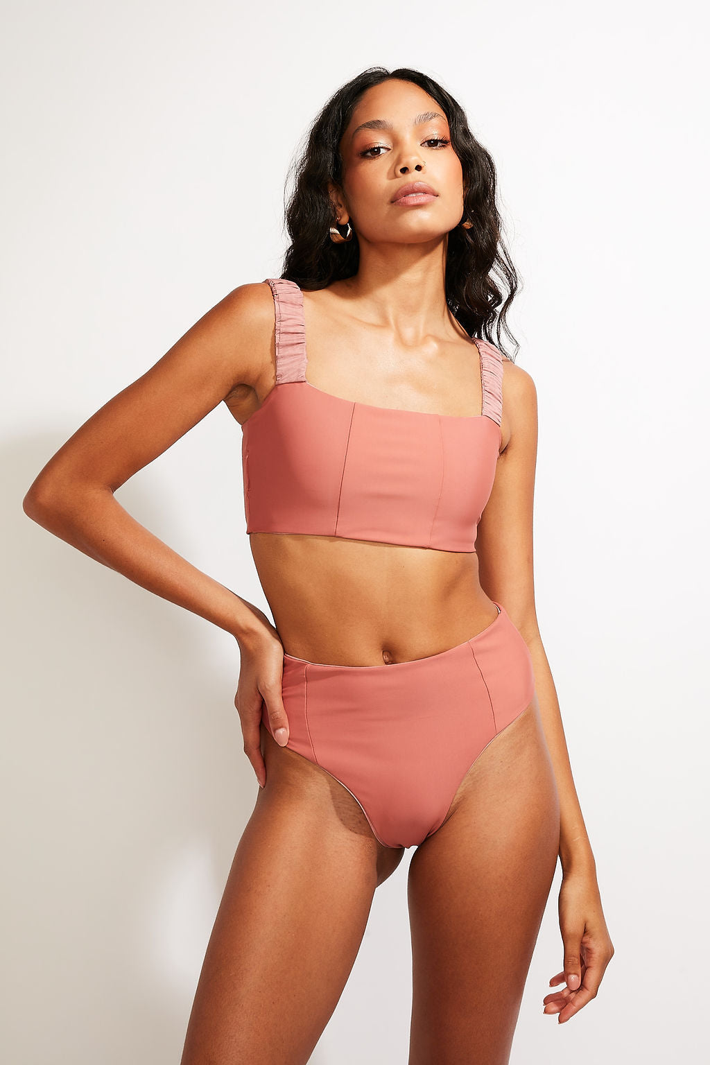 Current Swim Bottom II - Dusty Rose