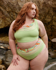 Nomads Swimwear - Bay Bottom II - Avocado/Birds of Paradise -
