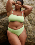 Nomads Swimwear - Current Top II - Avocado/Birds of Paradise -