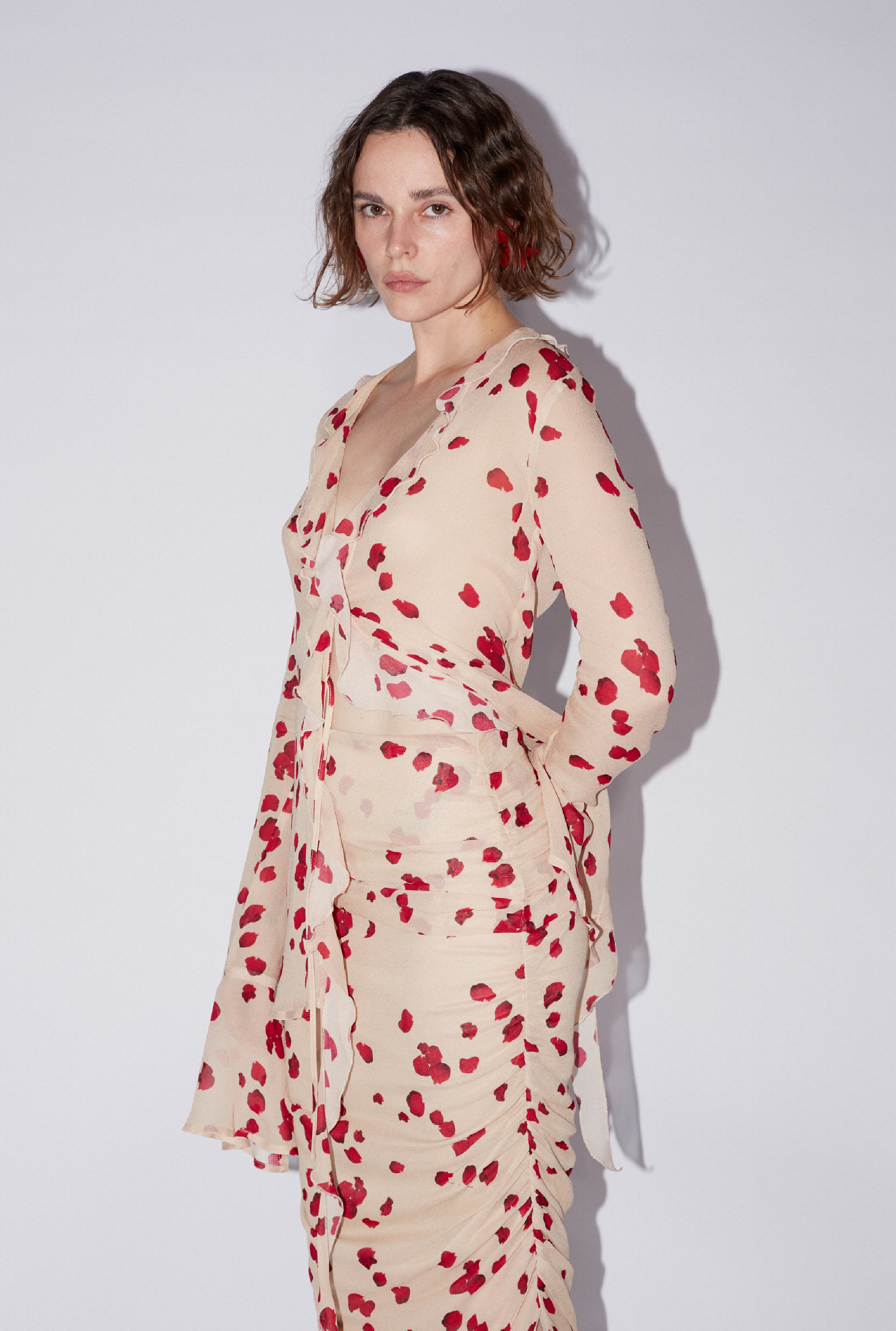 SAEMDI - LYKKE PRINTED CHFFON SKIRT -