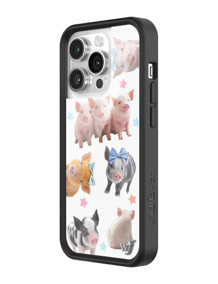Wildflower iPhone case 14 Pro Little Piggies Animal Pink Cute