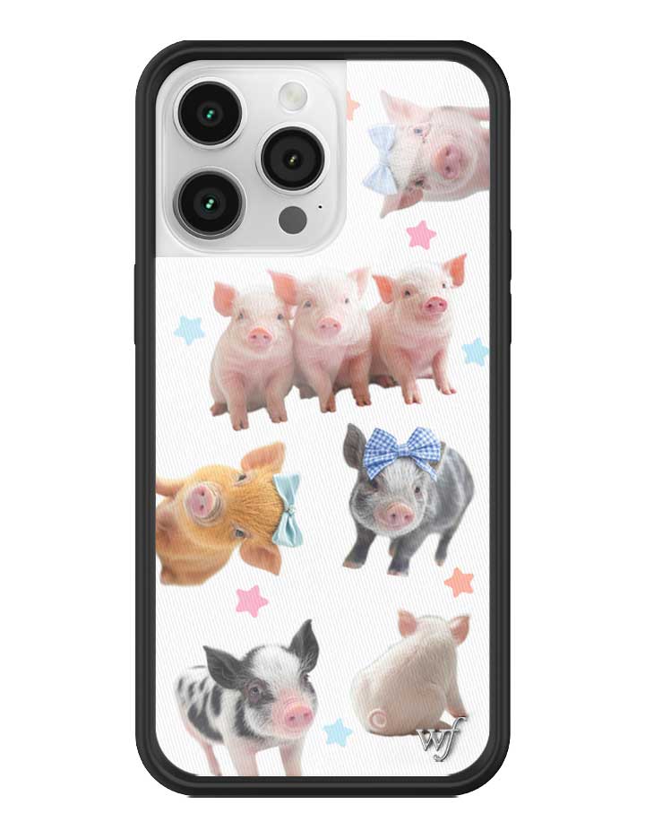 Wildflower iPhone case 14 Pro Max Little Piggies Animal Pink Cute
