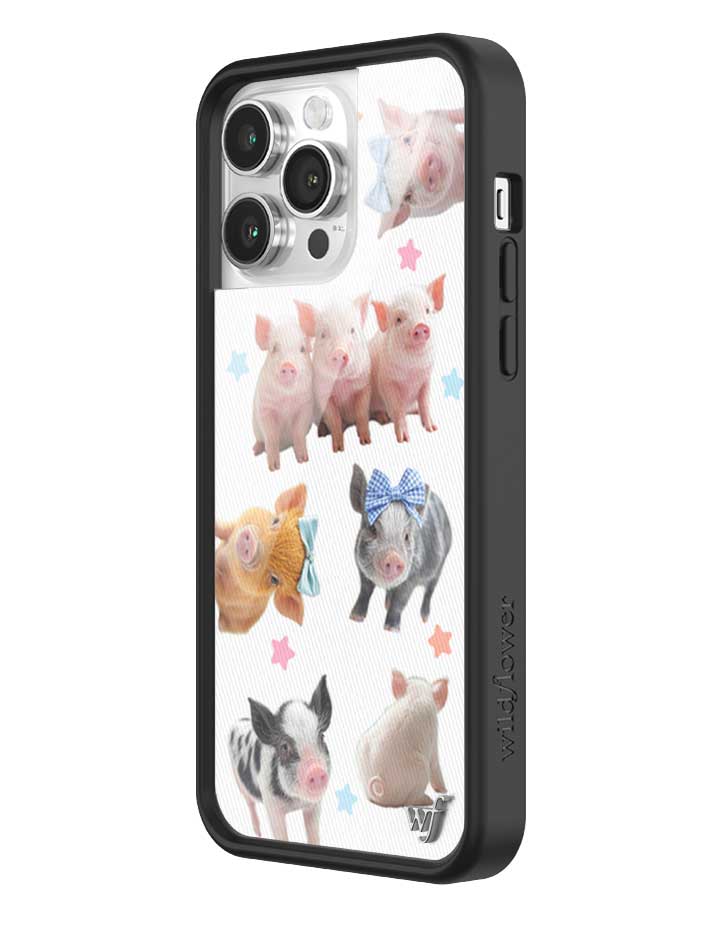 Wildflower iPhone case 14 Pro Max Little Piggies Animal Pink Cute