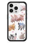 Wildflower iPhone case 15 Pro Little Piggies Animal Pink Cute