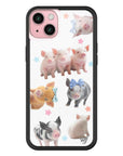 Wildflower iPhone case 15 Plus Little Piggies Animal Pink Cute