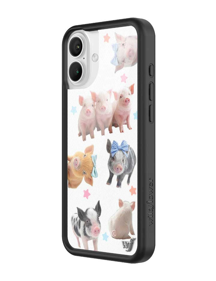 Wildflower iPhone case 16 Plus Little Piggies Animal Pink Cute