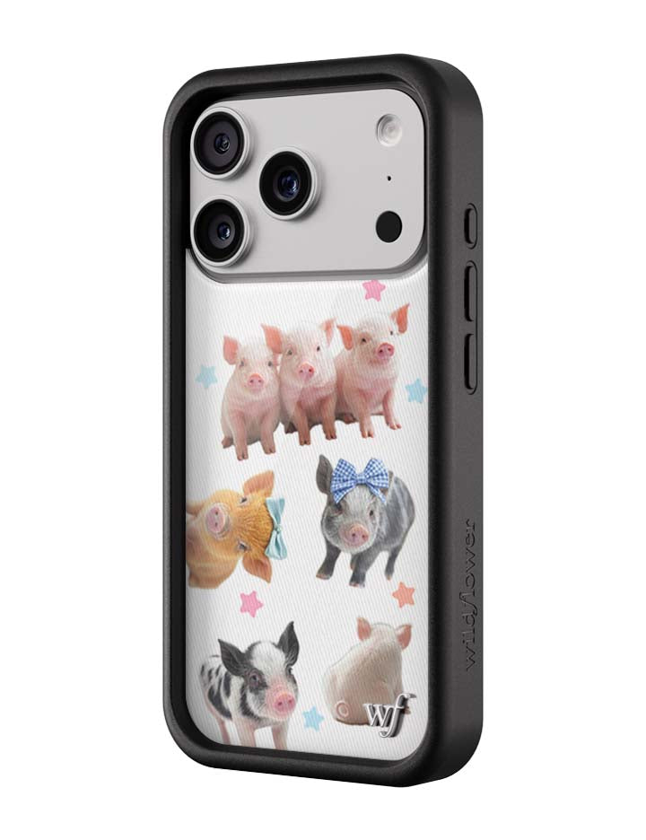 Wildflower iPhone case 17 Pro Little Piggies Animal Pink Cute