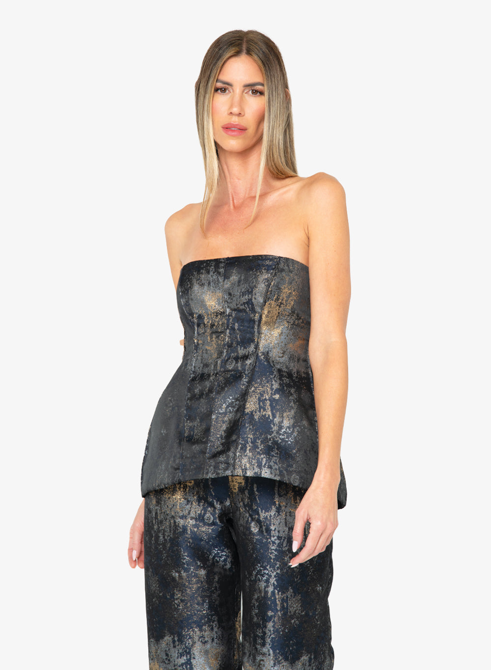 JBQ - Noa Top - Metallic Blue -