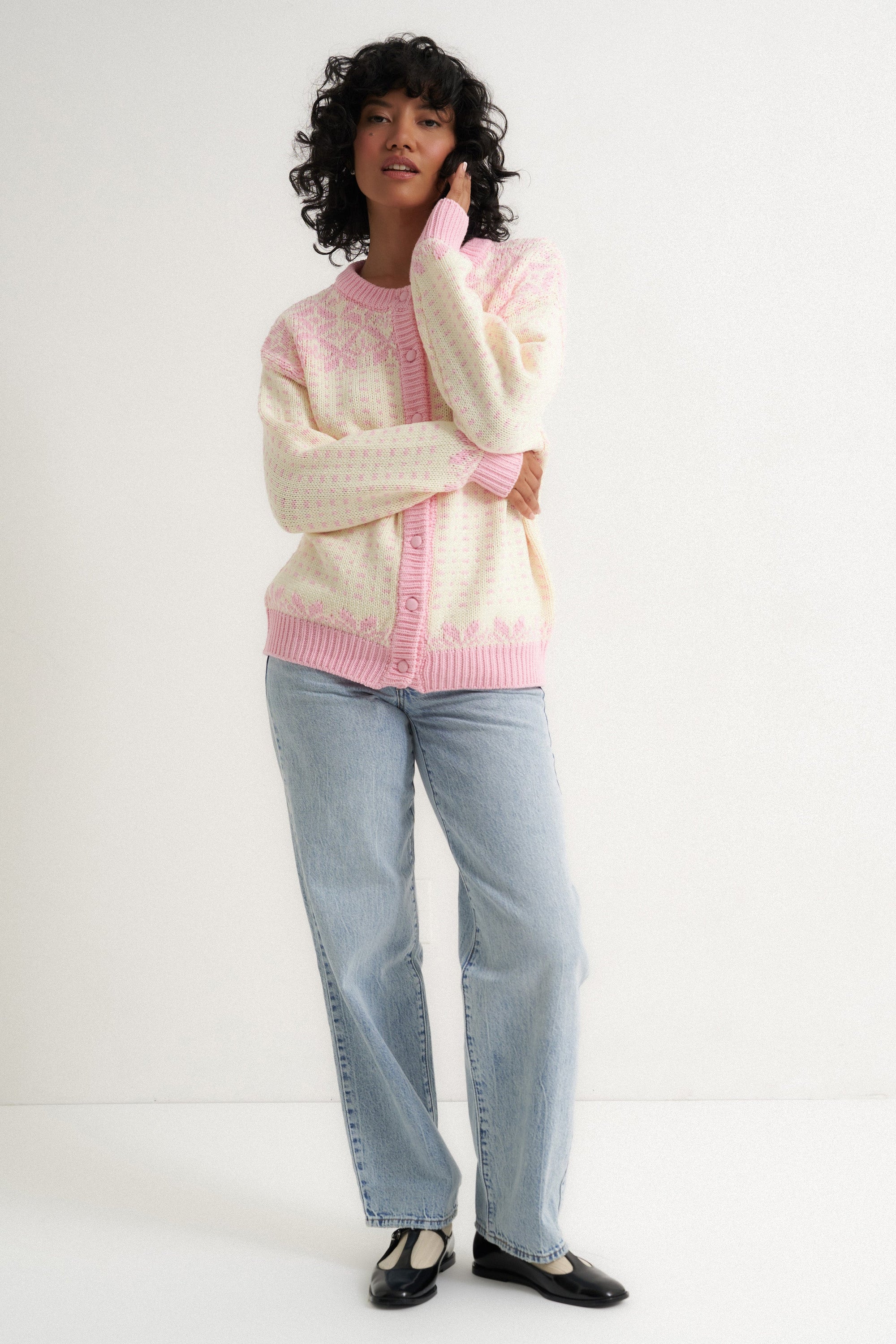 Callahan Knitwear - Oversized Maeve Cardigan - Pink -